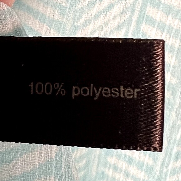 The Limited Sz S Sheer Blouse 3/4 Balloon Sleeve Pale Blue Striped Buttons - Picture 8 of 12